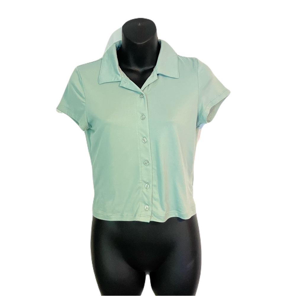 Pink Rose Mint Button-Down Shirt